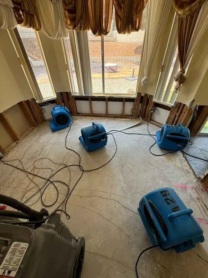 Drying equipment set in a living area in a Bonney Lake, WA home