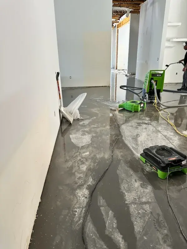 Crawl space pumped and dried under a plateau home in a Bonney Lake, WA home
