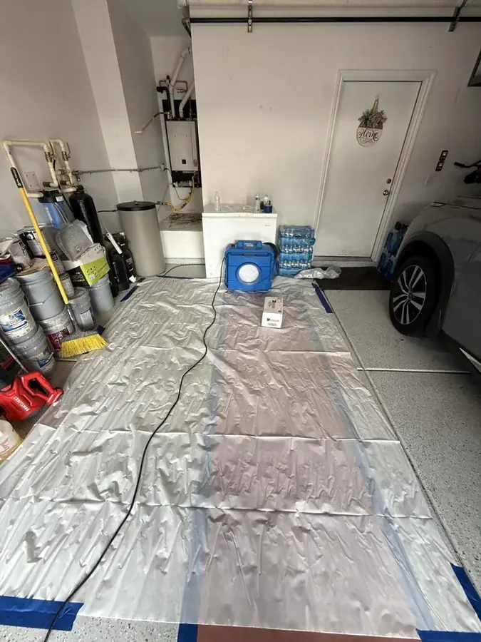 Sump failure flood cleaned up after a wind storm in a Bonney Lake, WA home